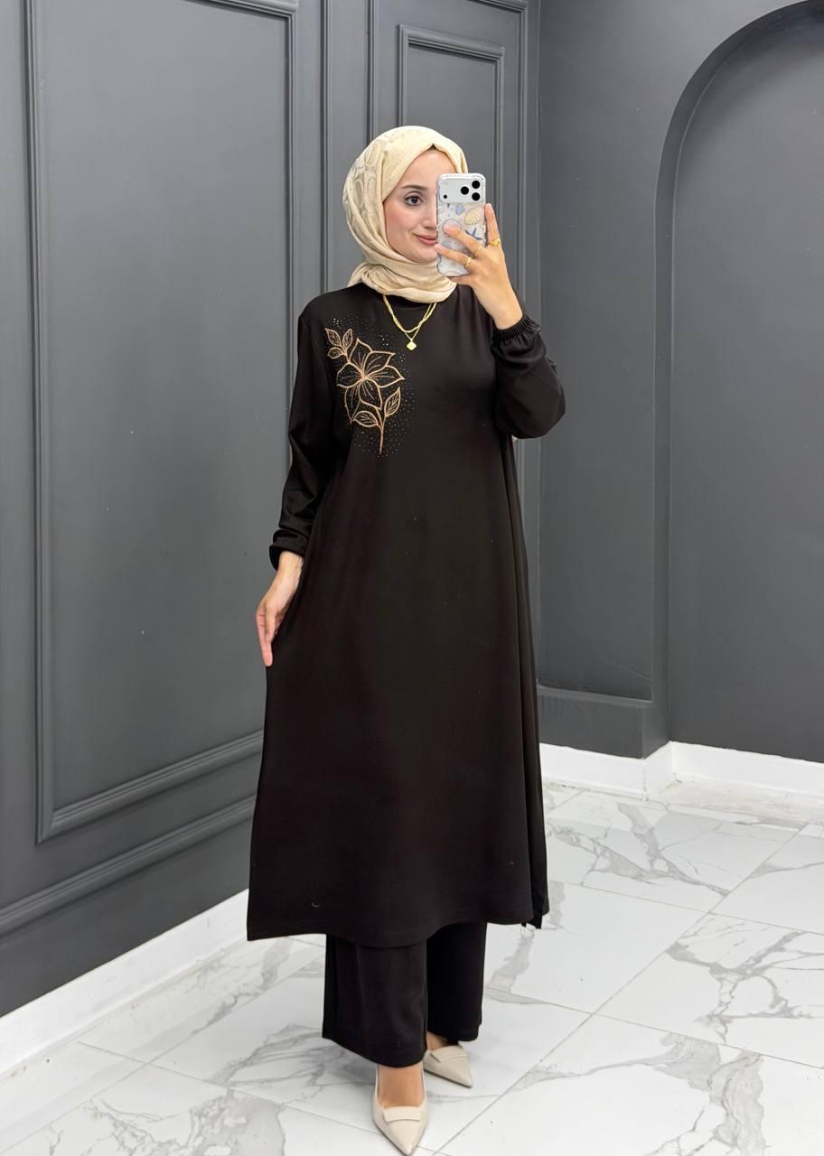 NOUR Set - Floral Embroidered Modest Set