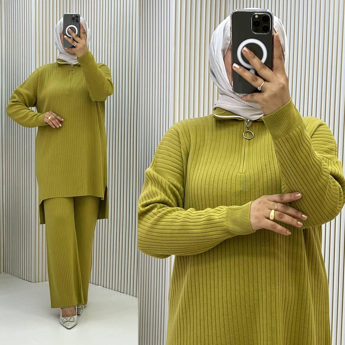 knitted trouser suit
Standard size