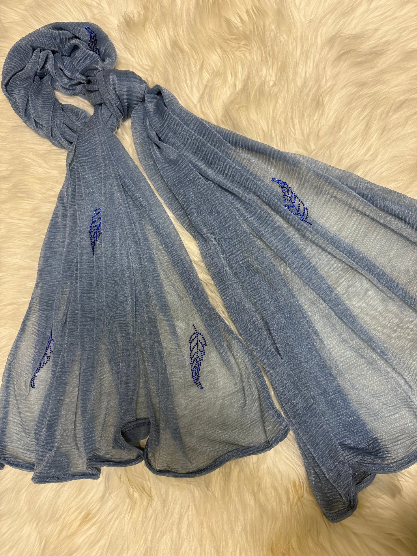 Cashmere shawl with strass