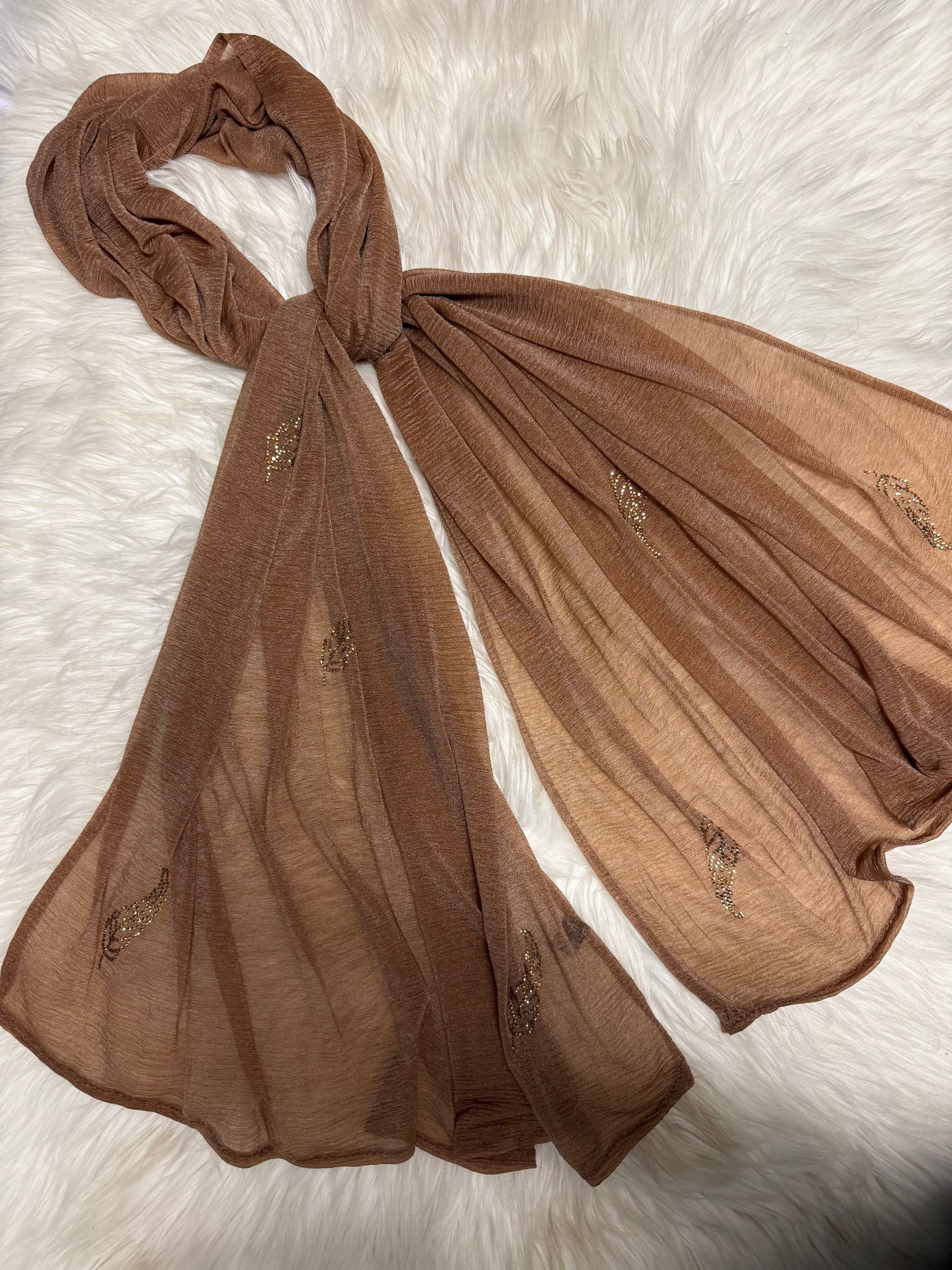 Cashmere shawl with strass
