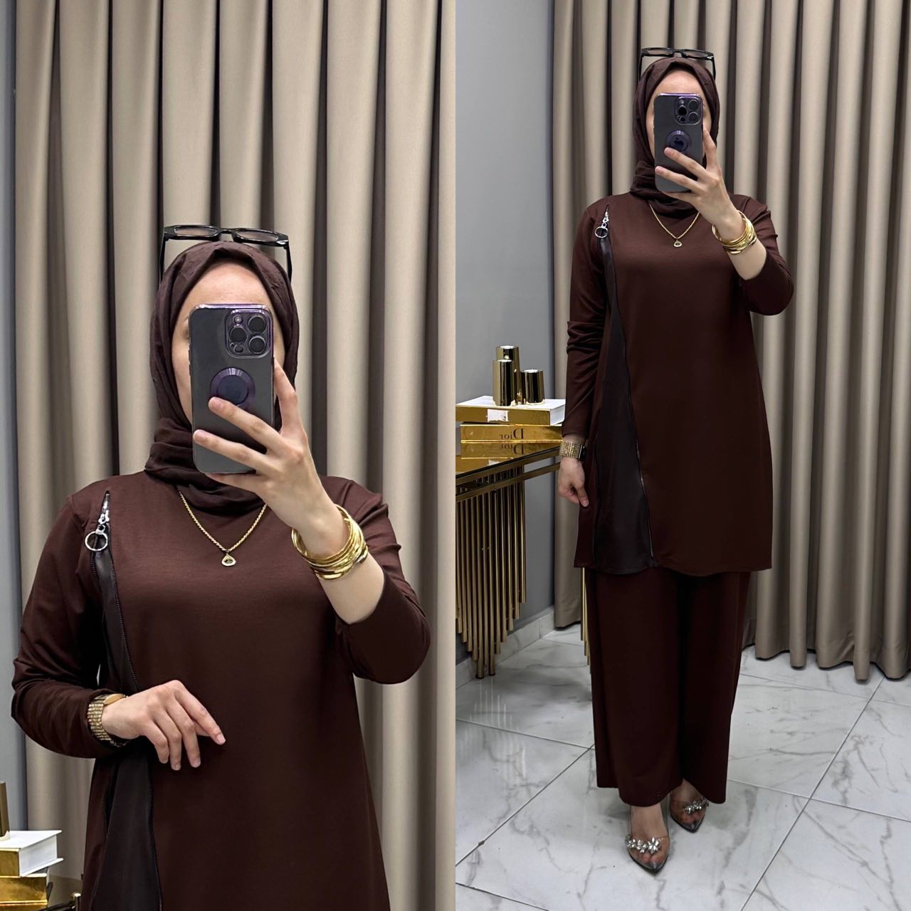 Modest Tunic & Wide-Leg Pants Set