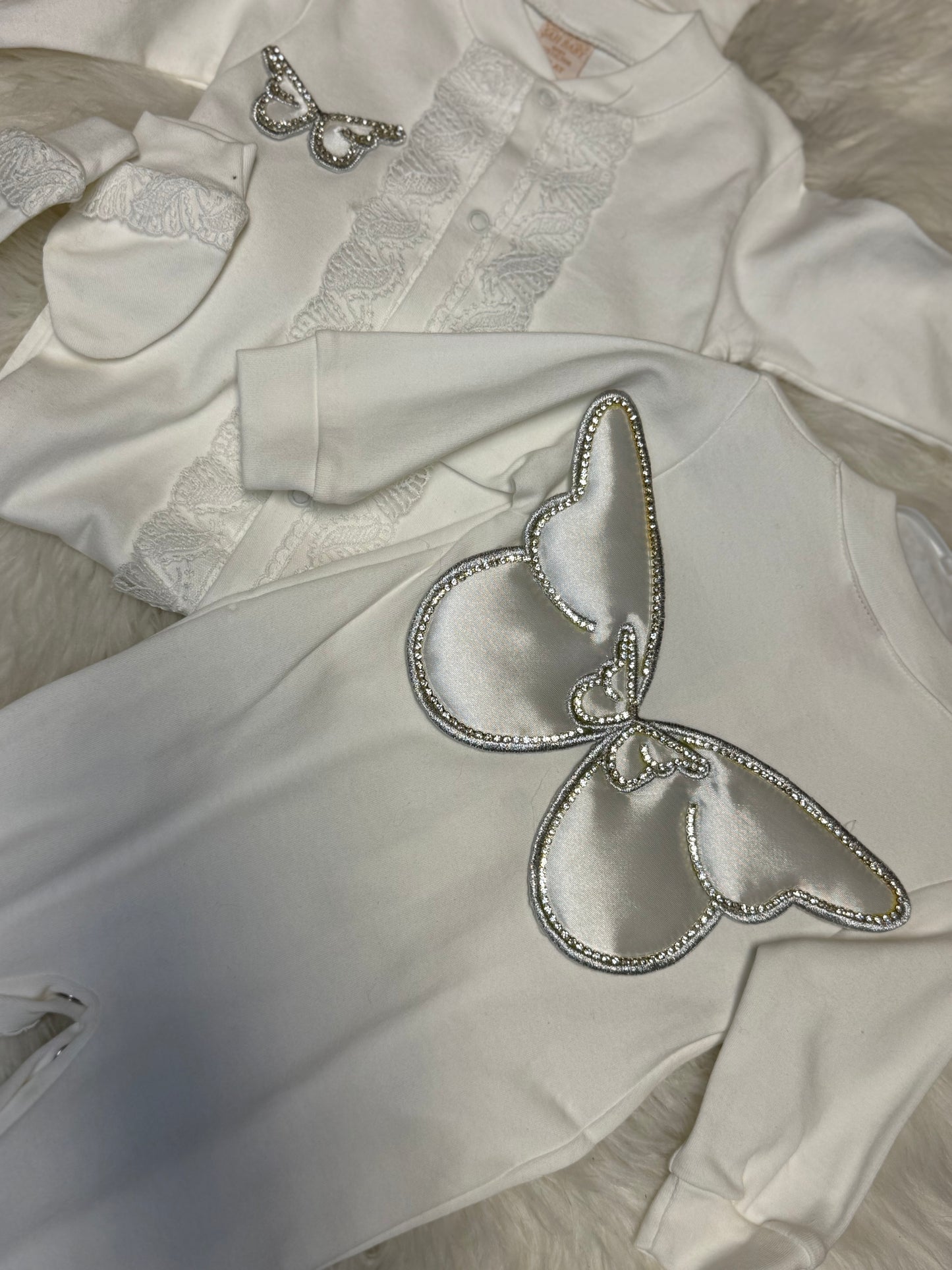 Butterfly Dreams Embellished Baby Set - 3 Pieces