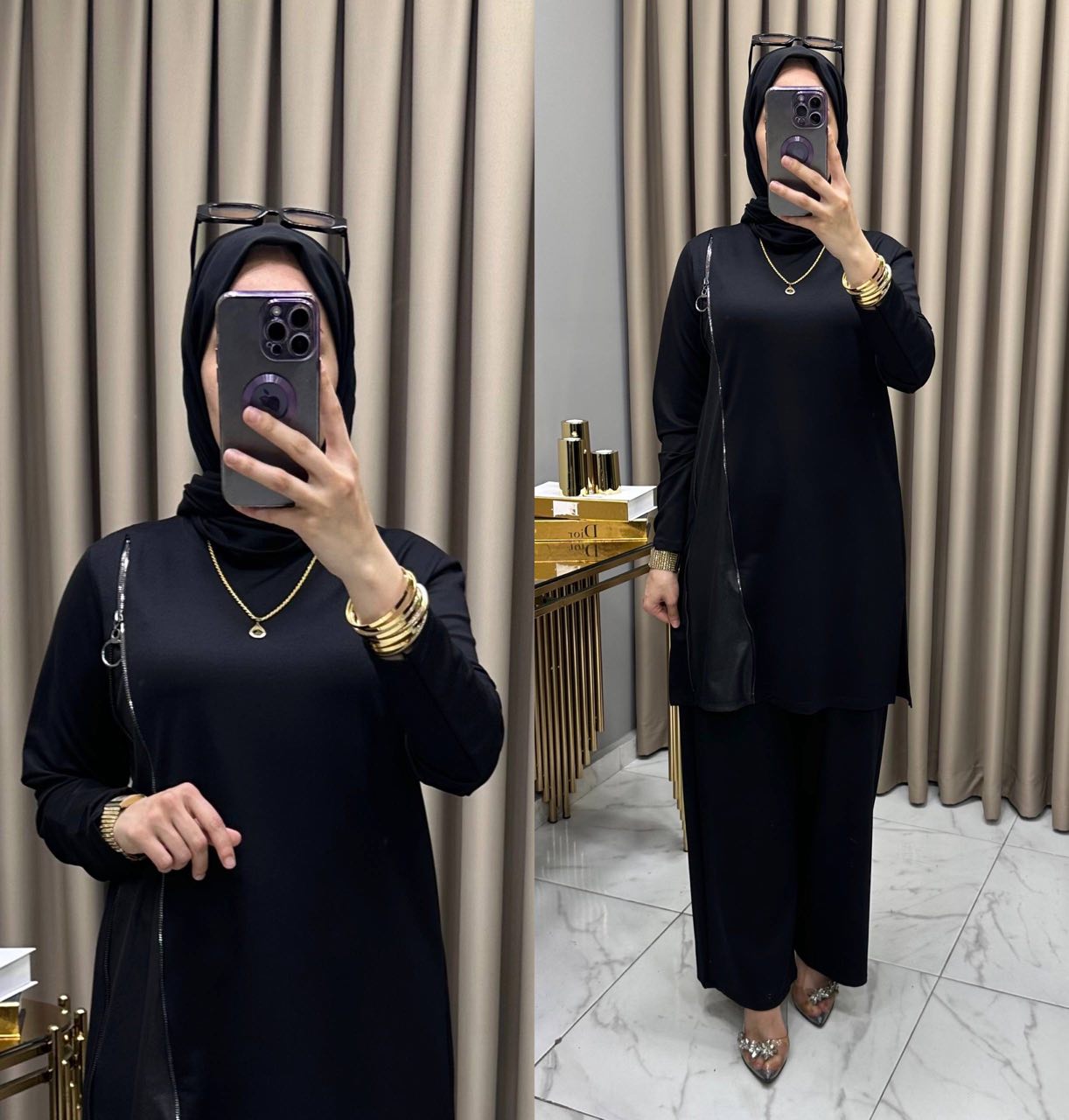 Modest Tunic & Wide-Leg Pants Set