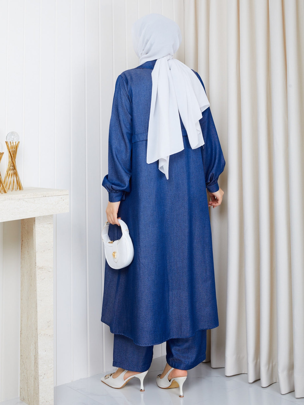 Sama Denim set - 2 Piece Modest Set in Blue