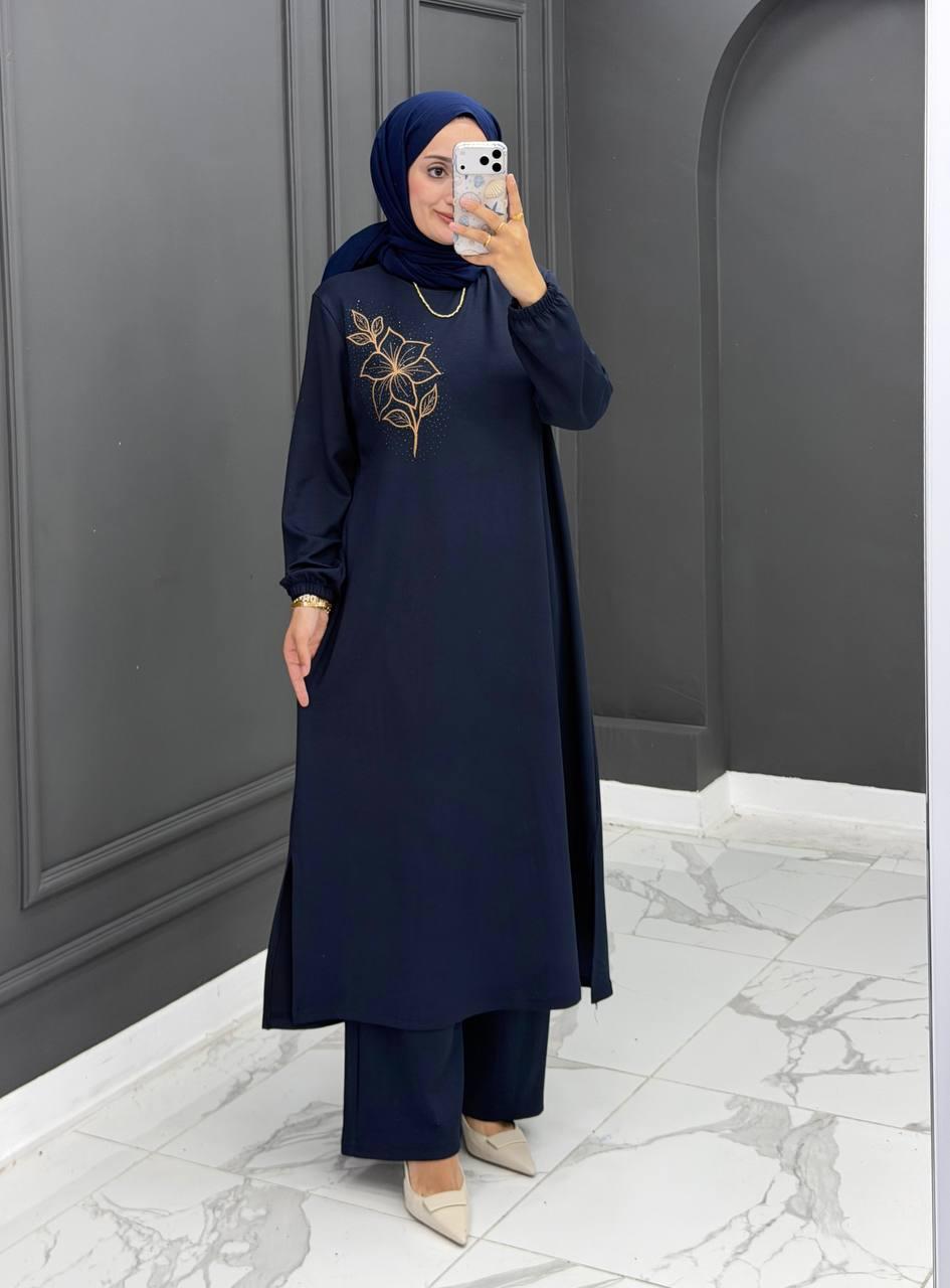 NOUR Set - Floral Embroidered Modest Set
