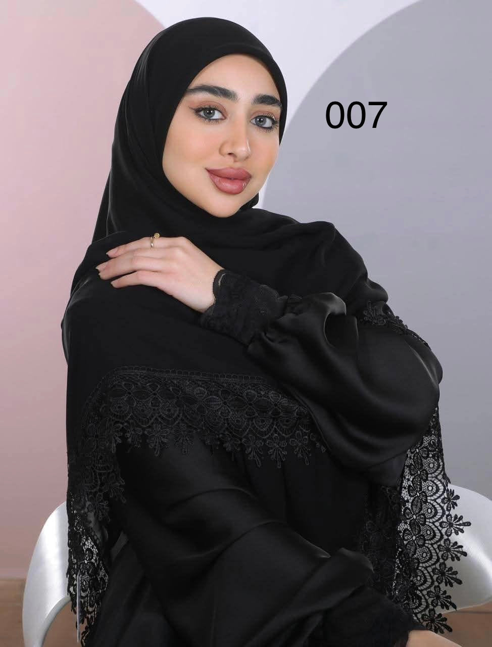 ايشارب كريب  خليجي.                Gulf Crepe Hijab  – Elegant Statement Scarf