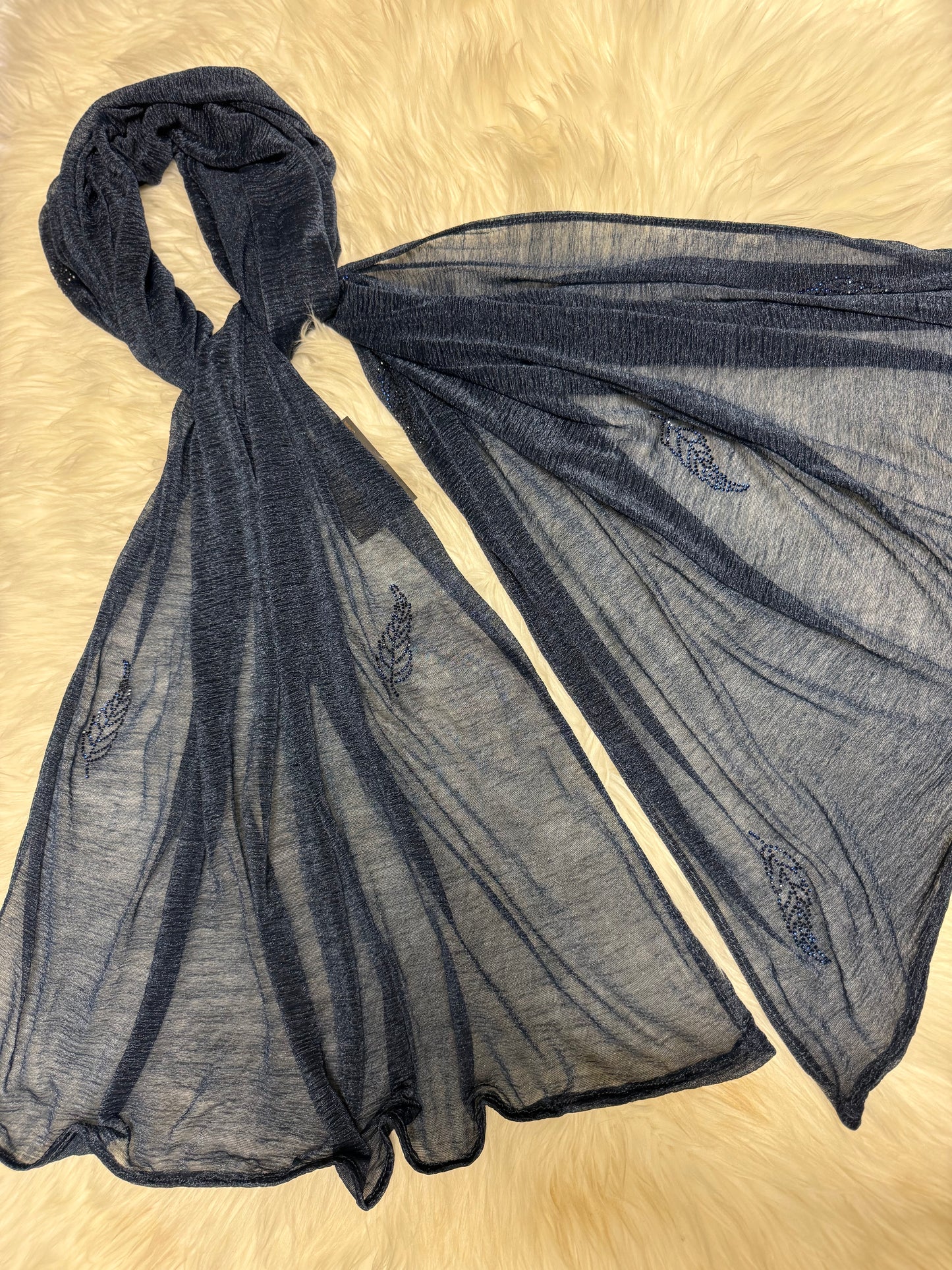 Cashmere shawl with strass
