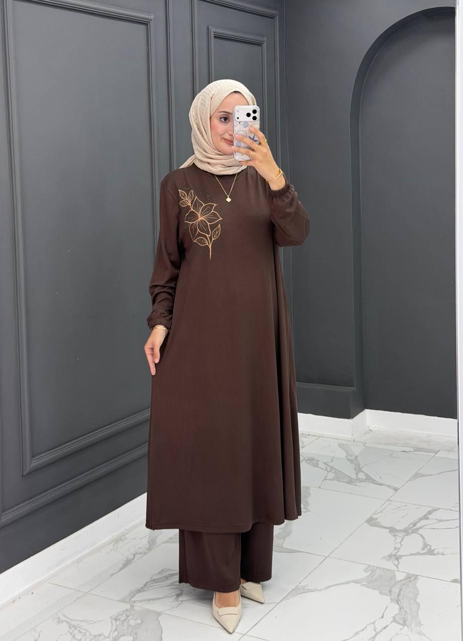 NOUR Set - Floral Embroidered Modest Set