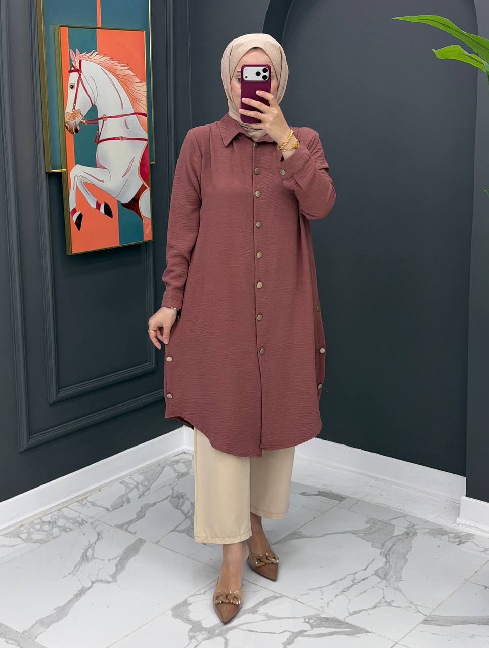 Button-Down Longline Tunic
