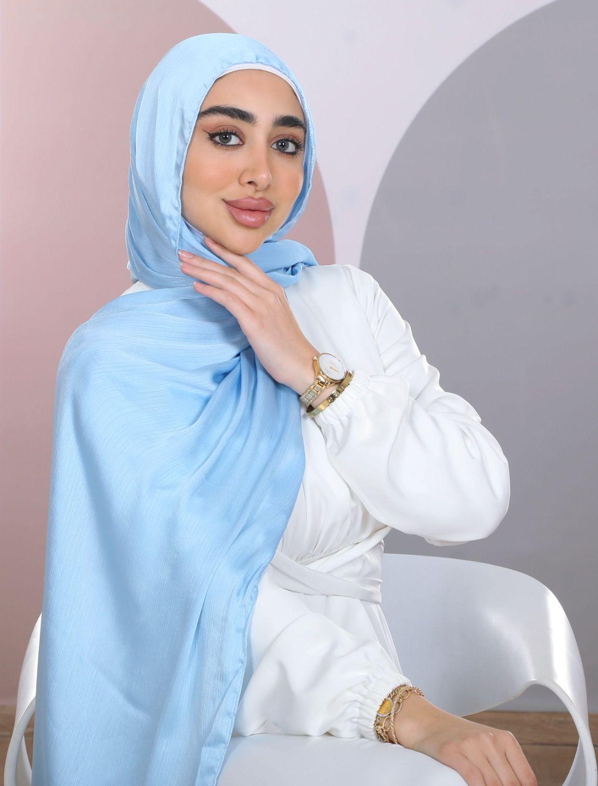 Satin jacquard hijab
