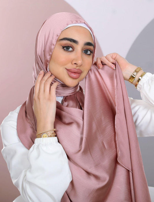 Satin jacquard hijab