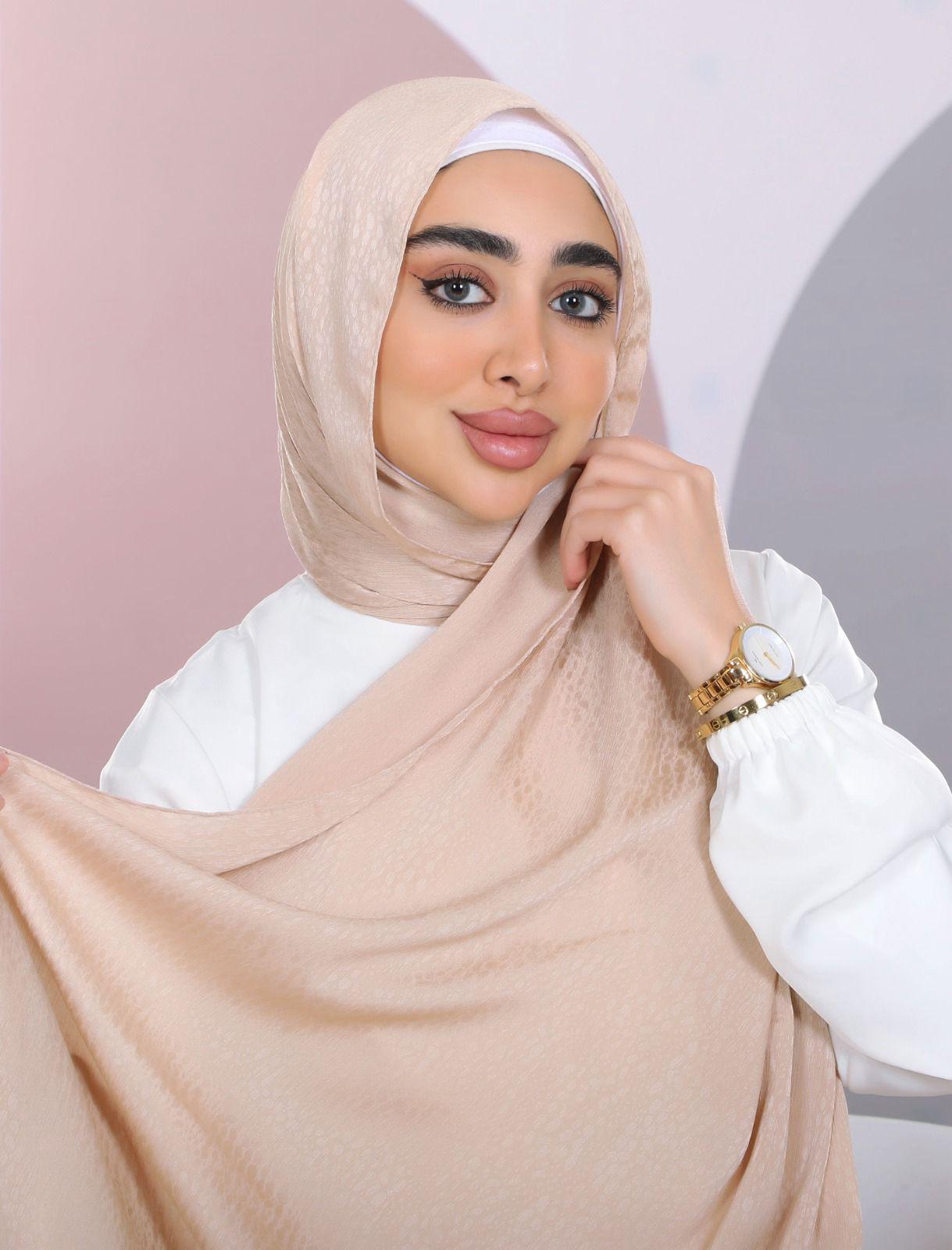 Satin jacquard hijab