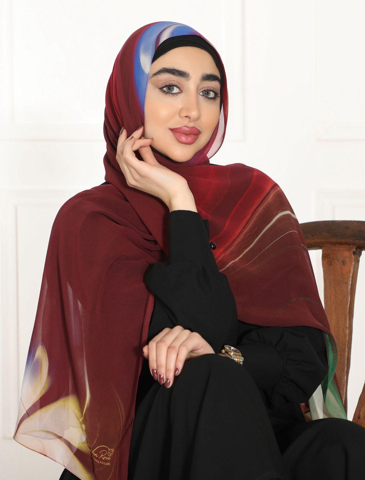 Crepe hijab/ silk touch
منديل كريب