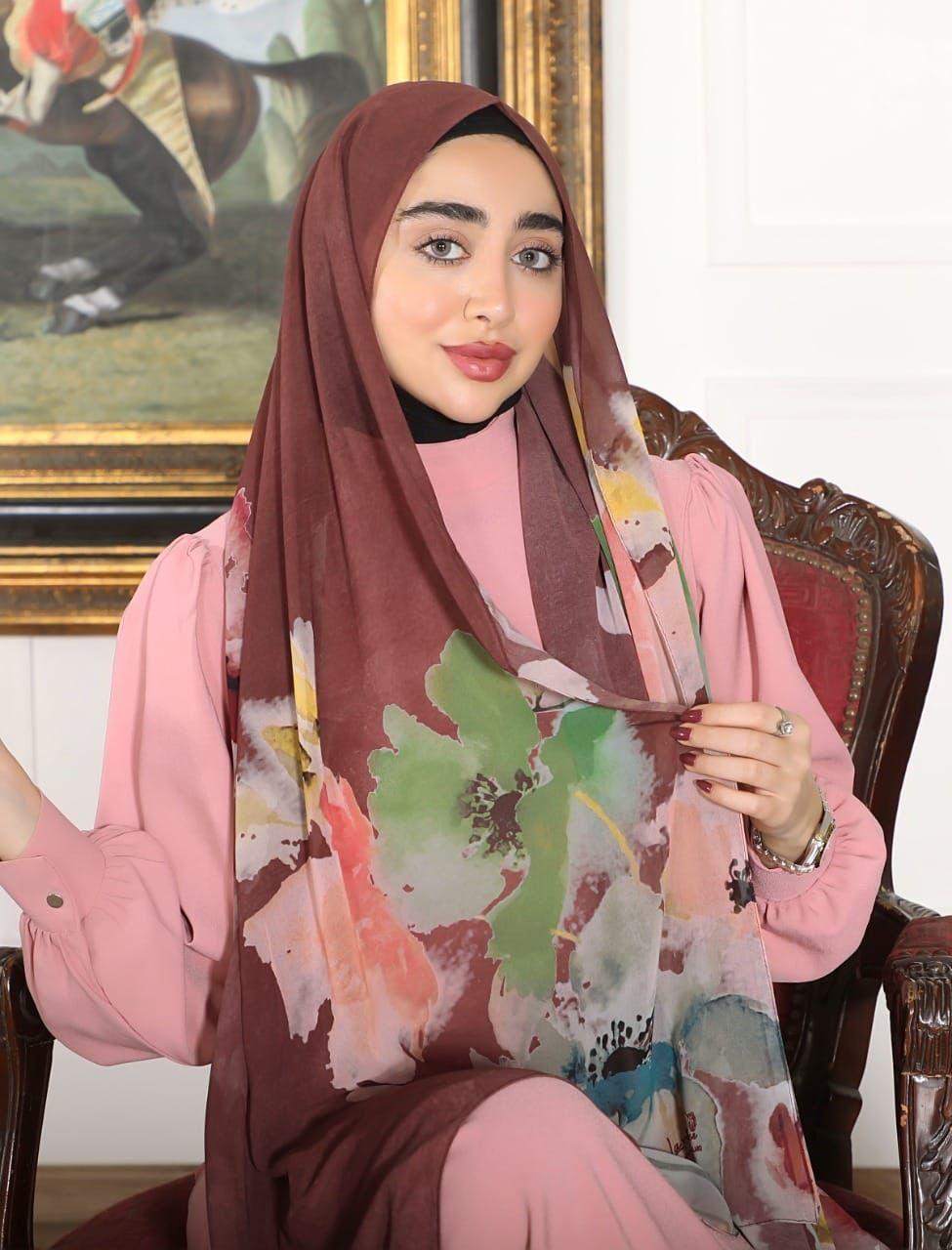 Crepe hijab/ silk touch
منديل كريب